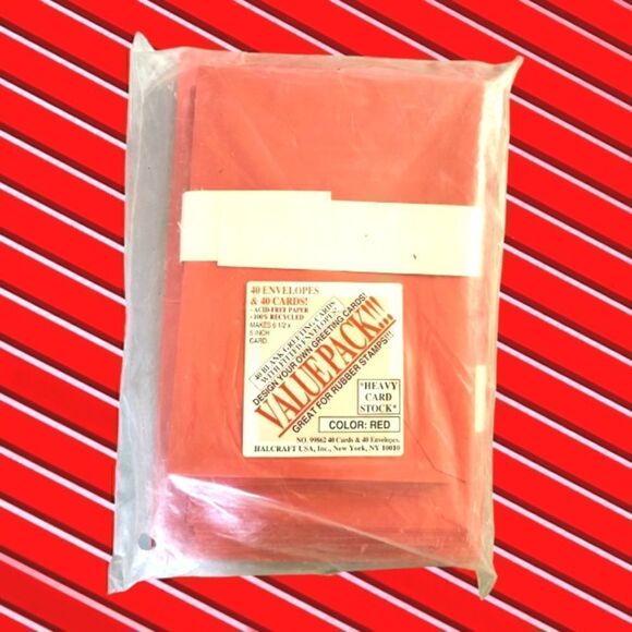 CARDSTOCK BY HalCraft Value Pack "Design Your Own Greeting Cards" UNOPENED RED - Picture 1 of 2
